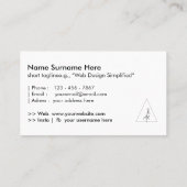 Minimalistische Eleganz Visitenkarte (Rückseite)