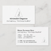 Minimalistische Eleganz Visitenkarte (Vorne/Hinten)