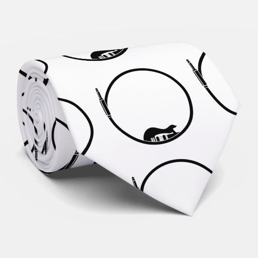 Minimalistische elektrische Gitarre Krawatte (Gerollt)