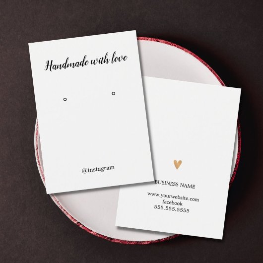 Minimalistische ElementarImitate Gold Heart Earrin