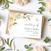 Minimalistische Elfenbein-Bliss-Hochzeit Einladung