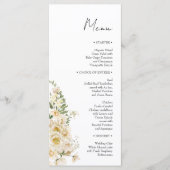 Minimalistische Elfenbein-Bliss-Hochzeit Menükarte (Vorderseite)