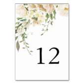Minimalistische Elfenbein-Bliss-Hochzeit Tischnummer (Vorderseite)