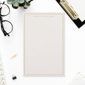 Minimalistische Elfenbeingoldmonogramm - Zwei Gren Briefpapier