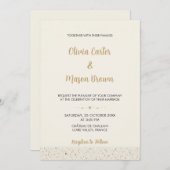 Minimalistische Elfenbeinterrazzo Einladung zur Ho (Vorne/Hinten)