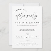 Minimalistische Elopement Empfang Einladung, glück Einladung (Vorderseite)