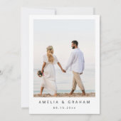 Minimalistische Elopement Empfang Einladung, glück Einladung (Rückseite)