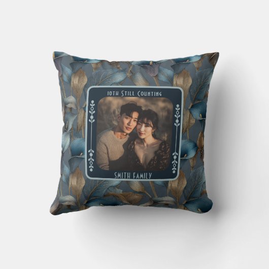 Minimalistische Eltern Goldenes Jubiläum Kissen (Rückseite)