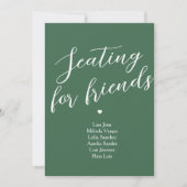 Minimalistische Emerald Green Table Friends Einladung (Vorderseite)