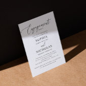 Minimalistische Engagement Partei. Skripthochzeit Einladung