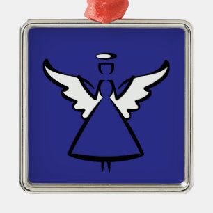 Minimalistische Engelsflügel & Heiligenschein   Mo Ornament Aus Metall