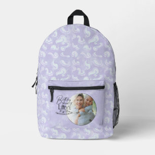 Minimalistische Enkelin-Typografie-Foto Bedruckter Rucksack