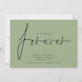 Minimalistische Entscheidung über den QR Code Sage Save The Date (Vorderseite)