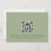 Minimalistische Entscheidung über den QR Code Sage Save The Date (Rückseite)