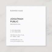 Minimalistische Entwurfsvorlage Beruflich Quadratische Visitenkarte (Rückseite)