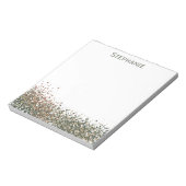 Minimalistische Erdtöne-Spritzkunst Notizblock (Rotiert)
