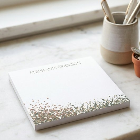 Minimalistische Erdtöne-Spritzkunst Notizblock
