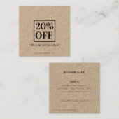 Minimalistische Ermäßigungskarte Rabattkarte (Vorne/Hinten)