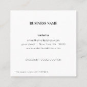 Minimalistische Ermäßigungskarte Rabattkarte (Rückseite)