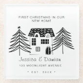 MINIMALISTISCHE ERSTE CHRISTMAS IN UNSERER NEUEN Z GLASUNTERSETZER (Vorderseite)