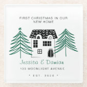 MINIMALISTISCHE ERSTE CHRISTMAS IN UNSERER NEUEN Z GLASUNTERSETZER (Vorderseite)