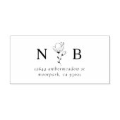 Minimalistische Erste Rücksendeadresse Gummistempel (Prägung)