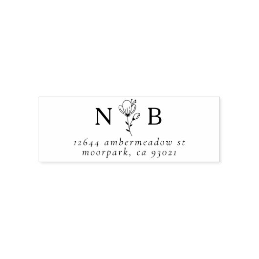 Minimalistische Erste Rücksendeadresse Permastempel (Design)