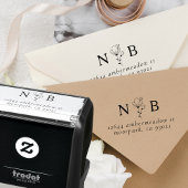 Minimalistische Erste Rücksendeadresse Permastempel