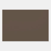 Minimalistische Espressobraun schlichte solide ele Geschenkpapier Set (Vorderseite 3)