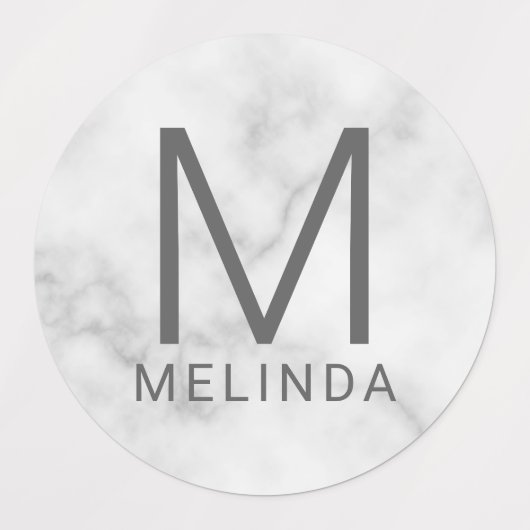 Minimalistische Etiketten aus weißem Marmor (Design 2)