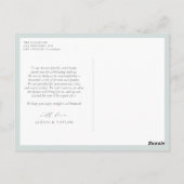 Minimalistische Eucalyptus-Blätter Vielen Dank Postkarte (Rückseite)