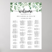 Minimalistische Eukalyptus-Alphabetisierungsdiagra Poster (Vorne)