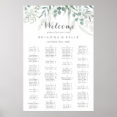 Minimalistische Eukalyptus-Alphabetisierungsdiagra Poster (Vorne)