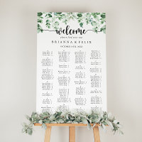 Minimalistische Eukalyptus-Alphabetisierungsdiagra