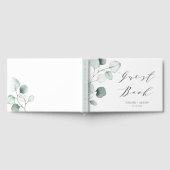 Minimalistische Eukalyptus-Blätter Hochzeiten Gästebuch (Voll)