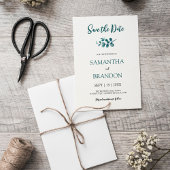 Minimalistische eukalyptus botanische rustikale Ve Save The Date