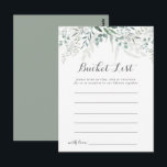 Minimalistische Eukalyptus-Bucketkarten Postkarte<br><div class="desc">Die Eimerkarte aus der grünen Ekalyptusliste ist der perfekte Ort für einen rustikalen Hochzeitsempfang oder ein Brautparty. Das Design zeichnet sich durch Aquarellfarben elegante grüne Eukalyptus-Blätter aus. Das Schild der Schaufelliste wird separat verkauft.</div>