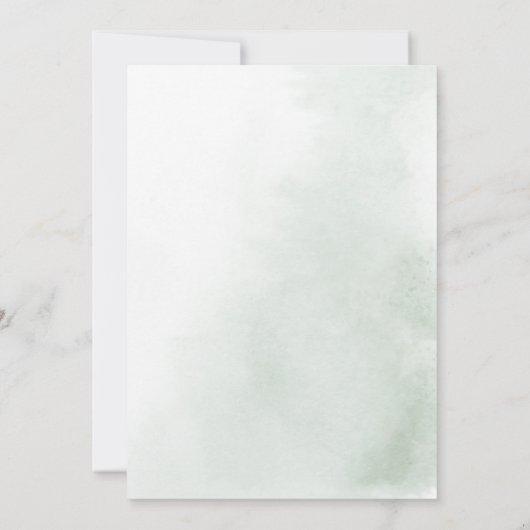 Minimalistische Eukalyptus-Foliage Einladung (Rückseite)