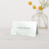 Minimalistische Eukalyptus-Foliage Platzkarte (Rückseite)