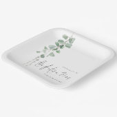 Minimalistische Eukalyptus-Glückwunsch Zukunft Fra Pappteller (Gewinkelt)