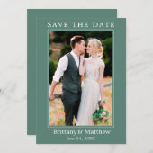 Minimalistische Eukalyptus Green Save The Date (Vorne/Hinten)