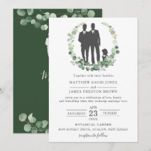 Minimalistische Eukalyptus Greenery Gay Wedding Gr