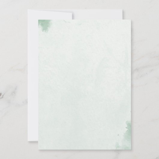 Minimalistische Eukalyptus Greenery Wedding Einladung (Rückseite)