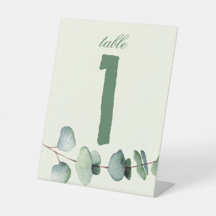 Minimalistische Eukalyptus-Hochzeit Sockelschild