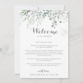 Minimalistische Eukalyptus-Hochzeitserklärung (Vorderseite)