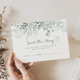 Minimalistische Eukalyptus schätzt die Anzahl der  Visitenkarte