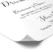 Minimalistische Eukalyptus-Signatur-Getränke Zeich Poster (Ecke)