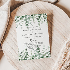 Minimalistische Eukalyptus Spanish Wedding Einladu Einladung