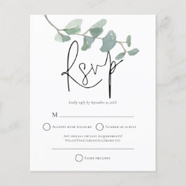 Minimalistische Eukalyptus Wedding RSVP