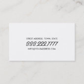 Minimalistische Eyelash-Erweiterungskarte Visitenkarte (Rückseite)